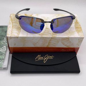 Maui Jim Ho'okipa B407-11 Smoke Grey Frame - Blue Hawaii Polarized Sunglasses